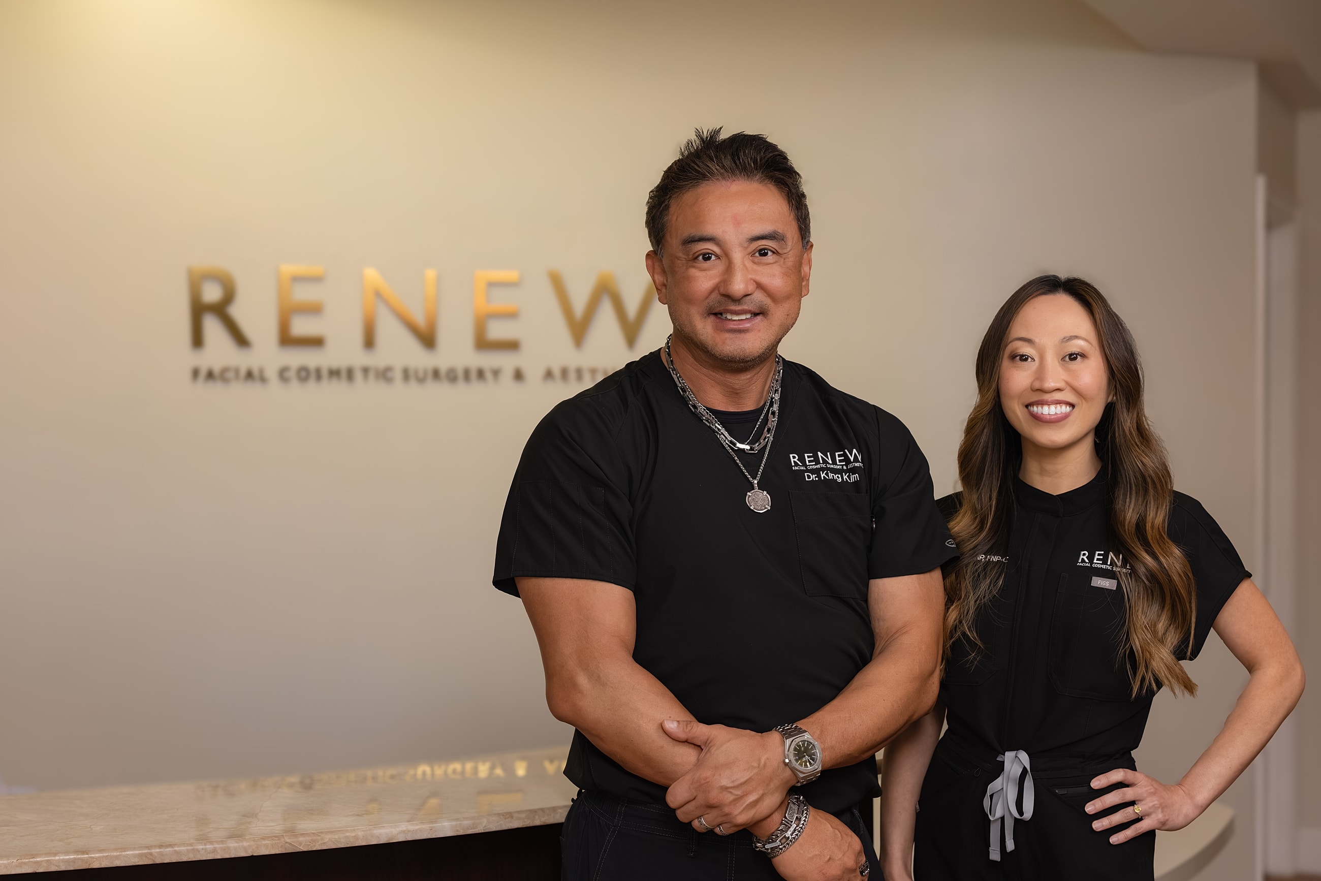 Medical professionals in a cosmetic surgery office.